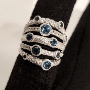 Judith Ripka London Blue Topaz Ring